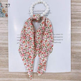 2022  Pearl Elastic Rubber Bands For Girl Bow Print Fashion Hair Accessories Hair Ties 2021 New Korea Women Hair Ropes 28 Style daiiibabyyy