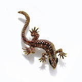 Vintage Personality Crystal Lizard Brooch Pin Colorful Geckos Animal Brooches Clothes Hat Decorations Jewelry Statement Gift daiiibabyyy