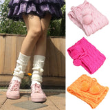 Women Girl Knit Winter Leg Warmer Socks Japanese Loose Style Lady Sock Boots Knee Stockings Candy Leggings Warm Heap Heap Socks daiiibabyyy