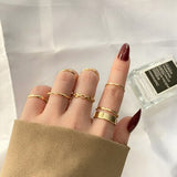 2021 New Retro Star Moon Ring Set Ring For Women European And American Female Joint Ring Ins Fashion Popular Gift Banquet daiiibabyyy
