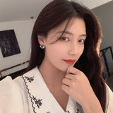 Elegant retro art design fashion women's earrings, 2022 new geometric star moon heart-shaped oil painting wind jewelry gifts daiiibabyyy