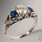 Daiiibabyyy Retro Women's Silver Color Ring Princess Cut Blue Stone Zircon Engagement Wedding Rings for Women Fashion Bridal Jewelry Gift