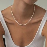 17KM Vintage Pearl Necklace For Women Retro Red Crystal Heart Pendant Pearl Choker Necklaces Gifts Jewelry daiiibabyyy