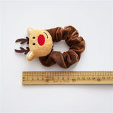 Flannel Large Intestine Hair Tie Creative Cartoon Hair Ring Christmas Ponytail Holders Christmas Velvet Women Hair Accessories daiiibabyyy
