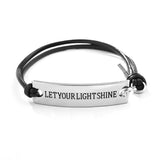 2021 New Engraved Leather Bracelet For Men Black Color customize Stainless Steel Bracelets For Women Men ID Bracelet Gift Party daiiibabyyy