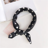 Square Silk Scarf Bandana Polka Dot Stripe Print Hairband Neck Scarfs Women Girls Headbands Hair Tie Shawl Hair Accessories Gift daiiibabyyy