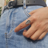 Lost Lady Retro Silver Black Skull Skelton Heart Rings Trendy Hiphop Punk Antique Finger Rings for Women Party Jewelry Gift daiiibabyyy