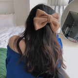 New Fashion Girl Wool Knitted Big Bow Hairpin  Ladies Hair Accessories Knitted Hairpin Hairpin Knitted Hairpin Hair Accessories daiiibabyyy