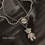 New Simple Bear Pendant For Women 2021 Exquisite Cute Double-Layer Fashion Trend Ins Necklace Jewelry Birthday Gift Party daiiibabyyy