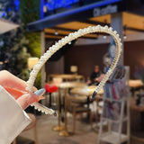New Simple Full Pearls Women Hairbands Sweet Headband Hair Hoops Holder Ornament Head Band Lady Elegant Fashion Hair Accessories daiiibabyyy
