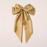 New Headwear Big Large Satin Bow Hairpins Barrettes for Women Girls Wedding Long Ribbon Hair Clip Hairgrip Bow Hair Accessories daiiibabyyy