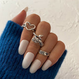 2021 New Retro Star Moon Ring Set Ring For Women European And American Female Joint Ring Ins Fashion Popular Gift Banquet daiiibabyyy