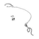 Fashion Serpent Heart Star Clip Earrings Ear Hook Stainless Steel Ear Clips Double Pierced Earring Earrings Women Girls Jewelry daiiibabyyy