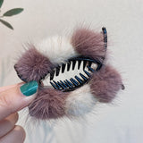 Hairball Plush Hair Claws Crab Winter Hairpin Ponytail Bun Hair Clamps New Hair Claws Cute Hairpin Fashion Hair Accessories daiiibabyyy