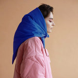 Fashion quilted headscarf puffer scarf triangle shawl Hood Scarf puffy light and warm kerchief winter Puff Neck scarf-hood daiiibabyyy