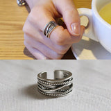 Luxury Smiley Face Open Rings for Women Creative Good Lucky Circle Cute Chain Ring Party Hollow Adjustable Punk Jewelry Gifts daiiibabyyy