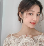 Earrings for Women Long Crystal Copper Women Fashion Earrings Trendy Jewelry 2022 Wholesale  Korean Fashion daiiibabyyy