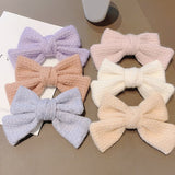 New Fashion Girl Wool Knitted Big Bow Hairpin  Ladies Hair Accessories Knitted Hairpin Hairpin Knitted Hairpin Hair Accessories daiiibabyyy