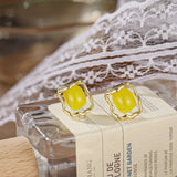 Round ball Beads Natural Stone Stud Earrings For Women Elegant Fashion Jewelry Brincos Aretes Female Dropping daiiibabyyy