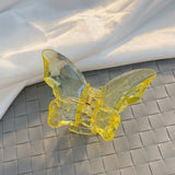 Crystal  Romantic Acrylic Butterfly Hair Claw  Trendy Back Of Head Hair Accessories  For Women Girls  Party Daily Collocation daiiibabyyy