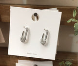 Earrings for Women Korean Fashion Crystal Pin Women Stud Earrings Jewelry Wholesale daiiibabyyy