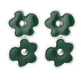Fashion Drip Oil Double Layer Flowers Stud Earrings For Women Girls Metal Statement Earrings 2022 Trend New Jewelry Wholesale daiiibabyyy