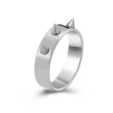 Punk Stainless Steel Black Rings For Men Women Cool Rotatable Chain High Quality Couples Ring Jewelry Party Gift daiiibabyyy