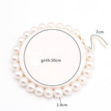 Daiiibabyyy White Pearl Beaded Choker Necklace for Women Elegant Wedding Girl Female Collar Chains Bead Necklace Trendy Jewelry