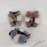 Hairball Plush Hair Claws Crab Winter Hairpin Ponytail Bun Hair Clamps New Hair Claws Cute Hairpin Fashion Hair Accessories daiiibabyyy