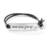 2021 New Engraved Leather Bracelet For Men Black Color customize Stainless Steel Bracelets For Women Men ID Bracelet Gift Party daiiibabyyy
