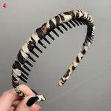 2021 Korean Style Toothed Headband Exquisite Fashionable Leopard Print Hair Hoop Non-slip Head Hoop Female Hair Accessories daiiibabyyy