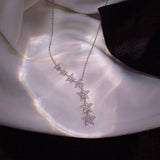 Necklace for Women Light Luxury Crystal Star Necklace Simple Fashion Clavicle Chain New Necklace  Jewelry Wholesale daiiibabyyy