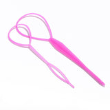Popular 1SET Ponytail Creator Plastic Loop Styling Tools Black Topsy Pony Topsy Tail Clip Hair Braid Maker Styling Tool Fashion daiiibabyyy