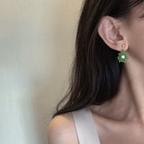 Cute small fresh hollow flower eardrop geometric asymmetry South Korea new 2022 fashion woman earrings party gifts daiiibabyyy