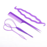 Popular 1SET Ponytail Creator Plastic Loop Styling Tools Black Topsy Pony Topsy Tail Clip Hair Braid Maker Styling Tool Fashion daiiibabyyy