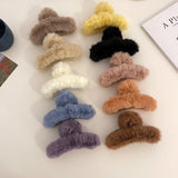Fashionable Hair Clip Simplicity Plush Catch Clips Shark Clips Catch The Back Of The Head Hair Catch Shark Clip Hair Accessories daiiibabyyy