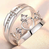 Classic Couple Rings For Men Women CZ Stone Trendy Wedding Lovers' Ring Jewelry Romantic Valentine's Day Present Ring Accessory daiiibabyyy