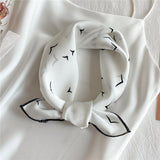 50x50cm Square Silk Hair Scarf Women Headband Fashion Print Neck Scarfs Office Hair Band Hand Kerchief Female Bandana daiiibabyyy