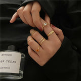 2022 New Gothic Style Fashion Jewelry Three Piece Opening Rings for Woman European and American Wedding Party Sexy Ring daiiibabyyy