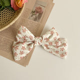 Big Bow Hair Clip Double Layer Butterfly Hairpin Chiffon Floral Knotted Side Clip Top Clip Sweet Vintage Hair Accessories daiiibabyyy