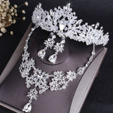 Bridal Jewelry Sets Rhinestone Crowns and Tiaras Necklace Sets for Women Wedding Jewelry Sets Bride Wedding Dubai Jewelry Set daiiibabyyy