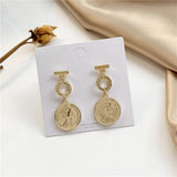 Temperament elegant geometrical metal material is contracted ear nail, the earring of Korean vogue woman daiiibabyyy