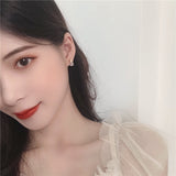 The earring of fashionable woman of ear nail of tidal person of bright lustre of simple small bulb South Korea temperament daiiibabyyy