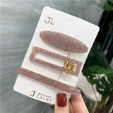 New 3PCS/Set Fashion Pearls Acetate Geometric Hair Clips For Women Girls Headband Sweet Hairpins Barrettes Hair Accessories Set daiiibabyyy