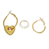 Fashion Serpent Heart Star Clip Earrings Ear Hook Stainless Steel Ear Clips Double Pierced Earring Earrings Women Girls Jewelry daiiibabyyy