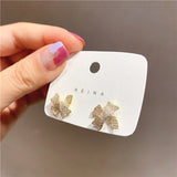 Stud Earrings for Women Fashionable Light Luxury Crystal Bow Earrings Delicate Sweet Geometric Earrings Jewelry Wholesale daiiibabyyy