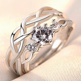 Classic Couple Rings For Men Women CZ Stone Trendy Wedding Lovers' Ring Jewelry Romantic Valentine's Day Present Ring Accessory daiiibabyyy