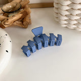 Vintage Klein Blue Hair Clips For Women Simple Geometric Matte Elegant Barrette Crab Hair Claws Hairpins Headwear Hair Accessori daiiibabyyy