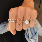 2021 New Ins Temperament Pearl Ring For Women Fashion And Popular Opening Adjustable Ring Retro Combination Banquet Gift daiiibabyyy