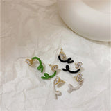 FFLACELL 2021New Korean Multicolor Irregular Twisted Metal Earrings For Women Girls Simple Fashion All-match Party Jewelry Gift daiiibabyyy